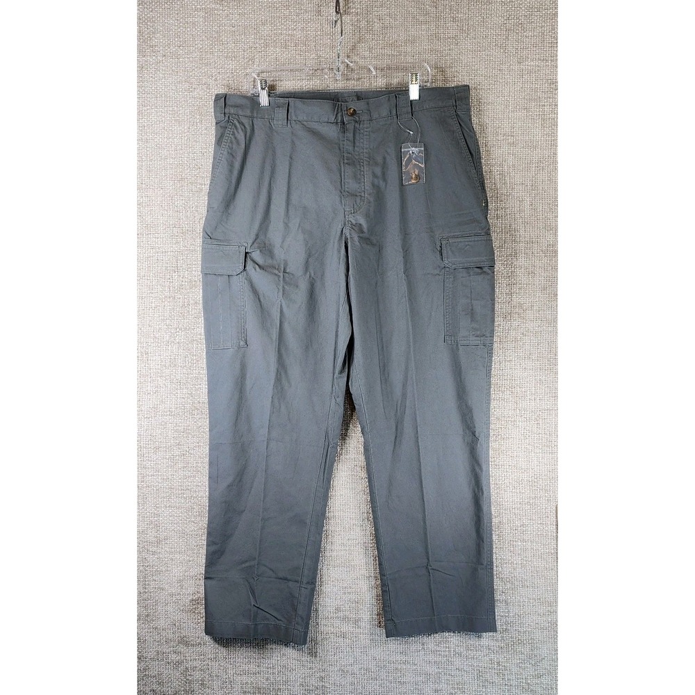 LL Bean Classic Fit Cargo Pants Mens 38x30 Gray Midweight 100% Cotton 301315 NEW